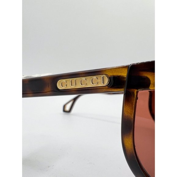 Gucci Ladies GG0468S 002 57 Cat Eye Sunglasses Brown Full-Rim Acetate - Picture 5 of 15
